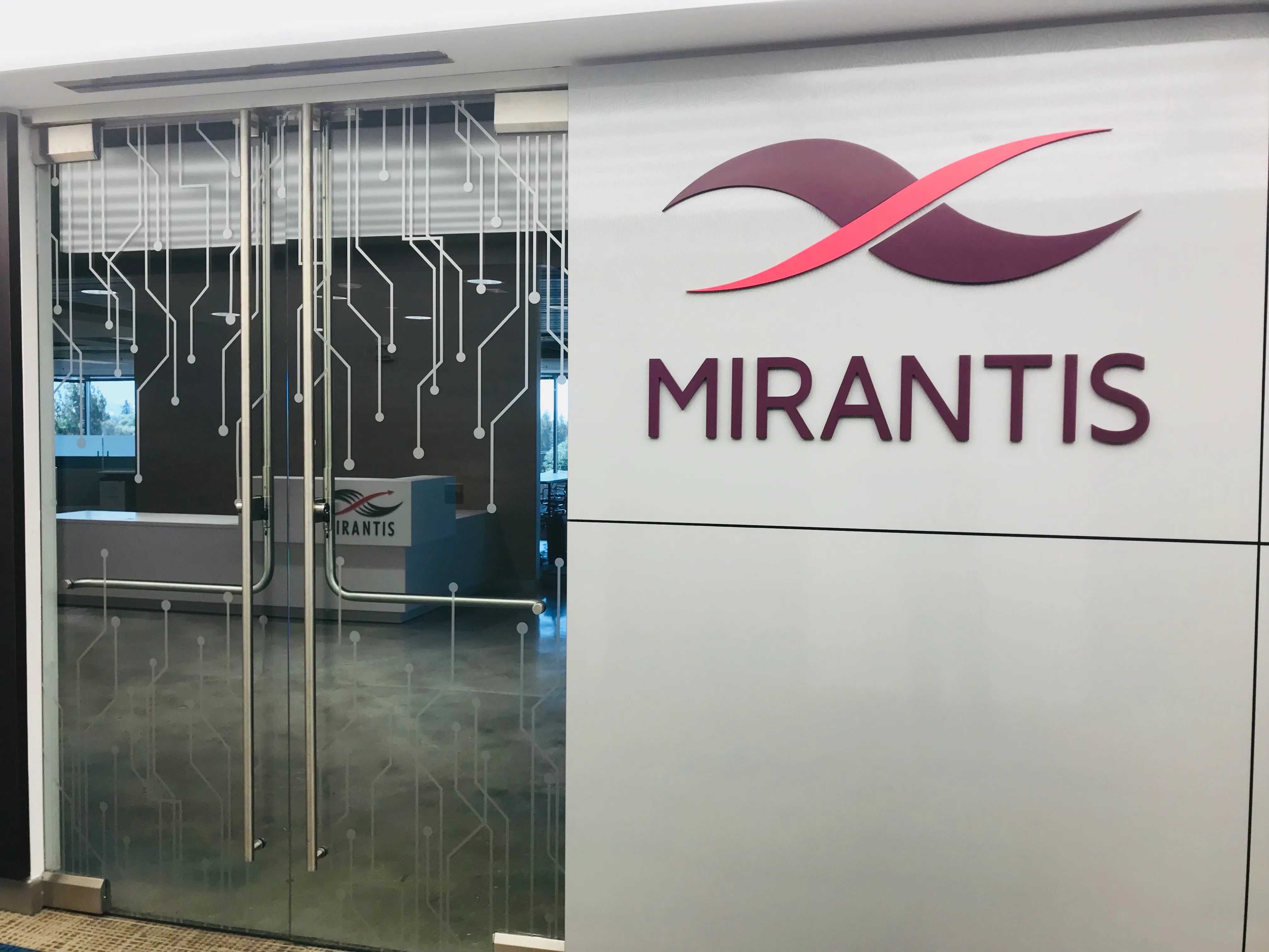 Custom lobby sign installed in Silicon Valley tech office — Clear Line Signs