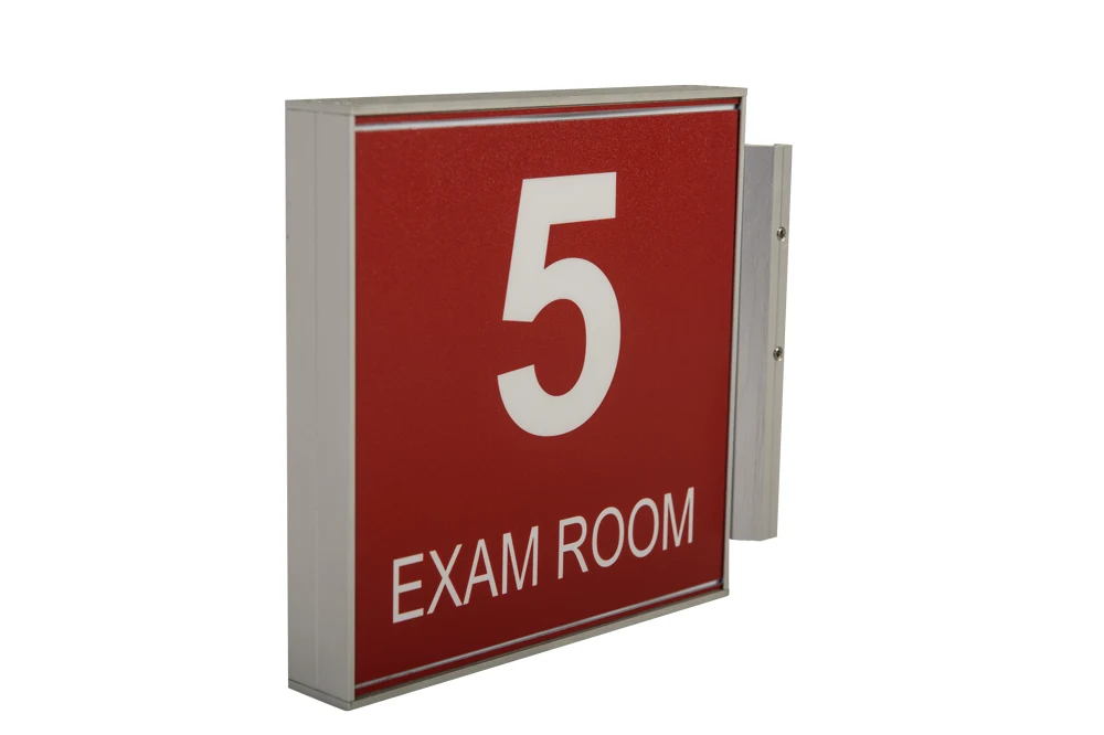 Vista Sharp red exam room flag sign for healthcare facilities